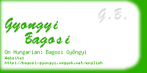 gyongyi bagosi business card